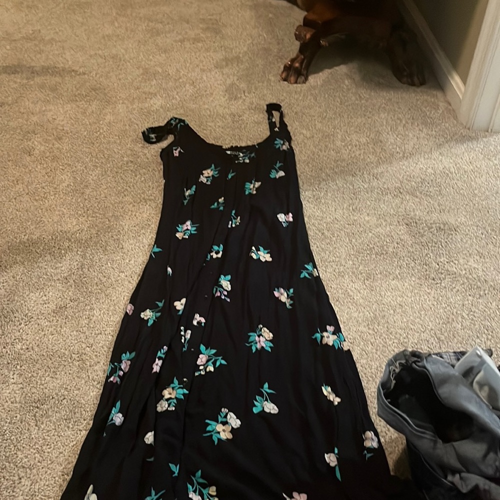 Long black sun dress